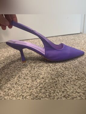 Slingback Pointed-Toe Pump in Purple